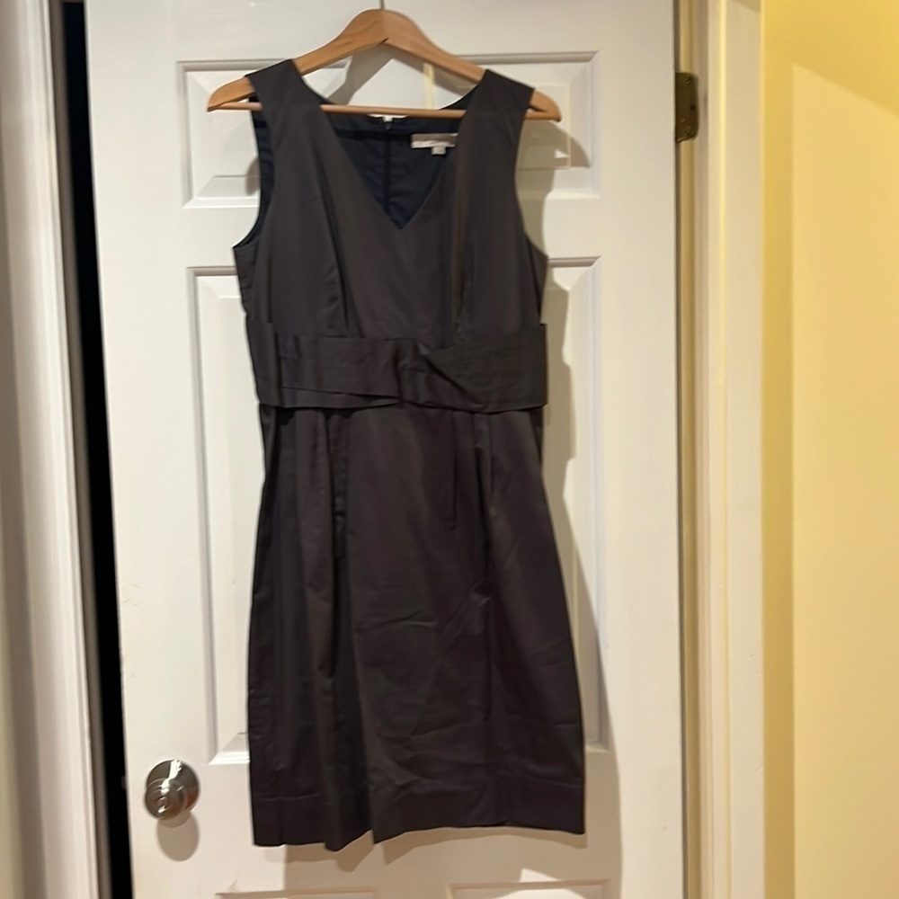 Loft Sleveless Cotton Dress with Waist Detail